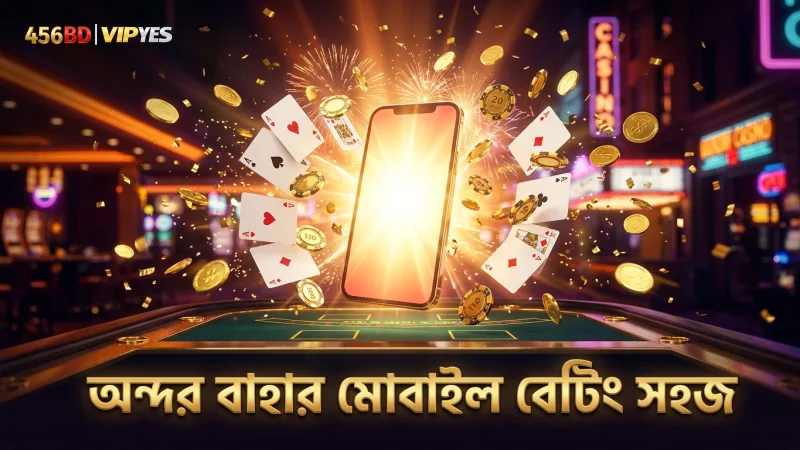 অন্দর বাহারের মোবাইল ইন্টারফেসে সহজ বেটিং সুবিধা