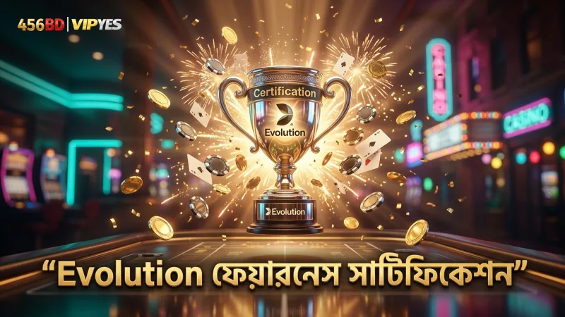 Evolution-এর আরটিপি ও ফেয়ারনেস সার্টিফিকেশন লোগো।